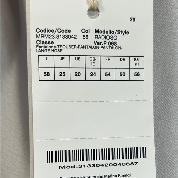 Marina Rinaldi Women's Chic Silver Pants - Picture 4 of 5